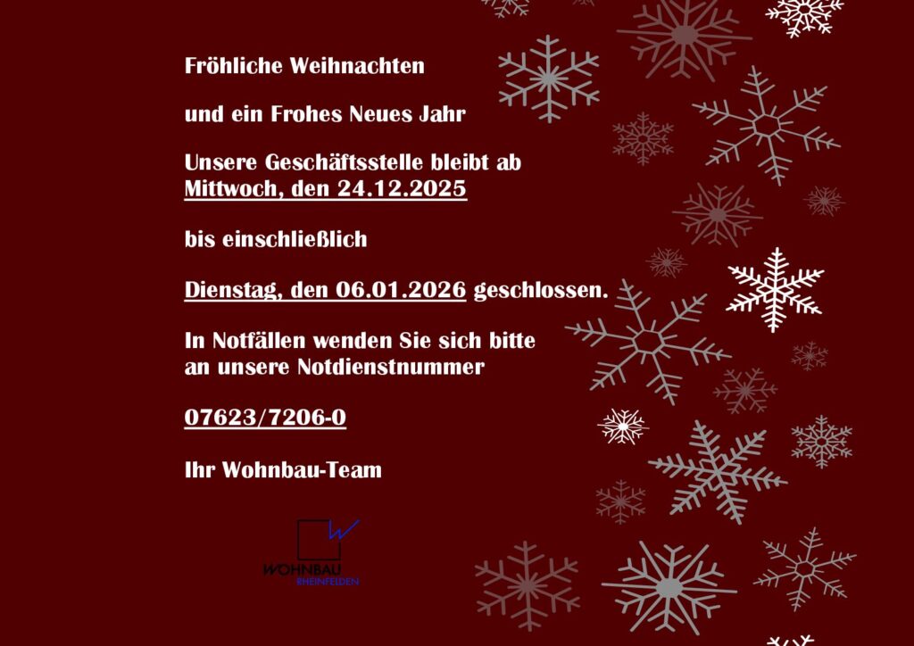 WIR WÜNSCHEN FRÖHLICHE WEIHNACHTEN UND EIN FROHES NEUES JAHR!
